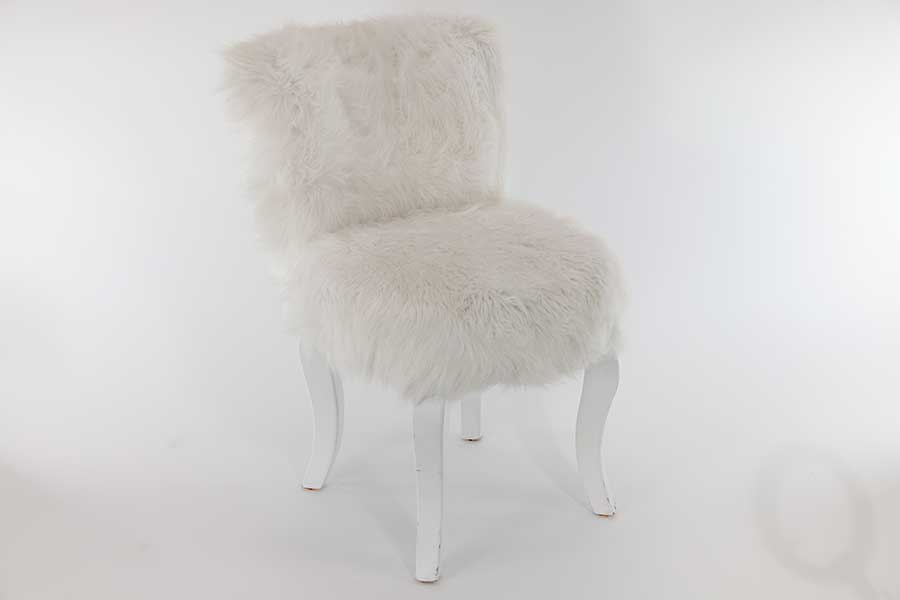 White Shag Chair-image