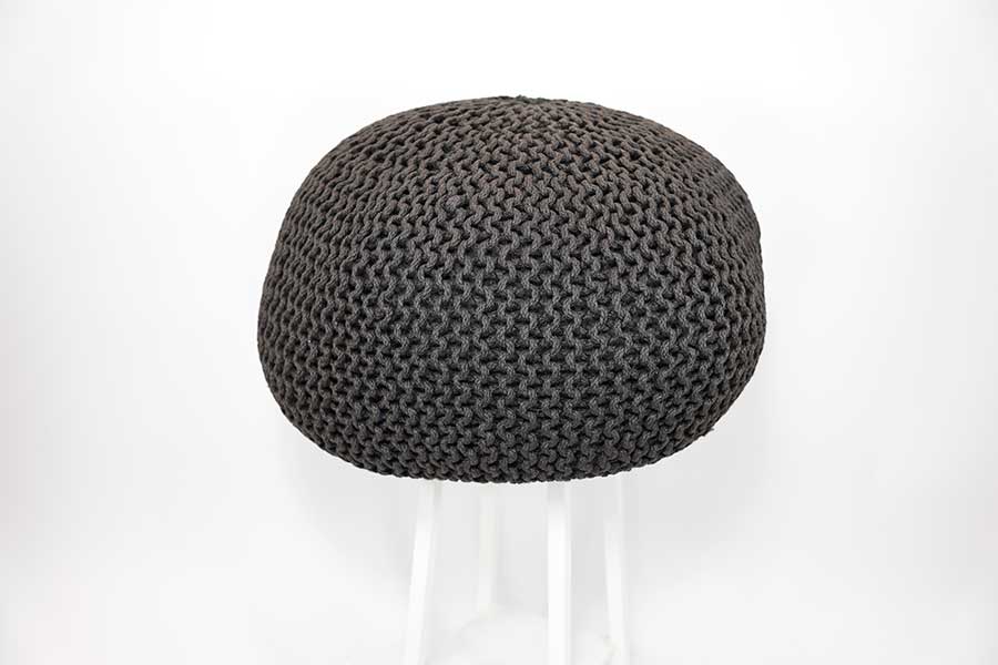 Gray Knit Beanbags-image
