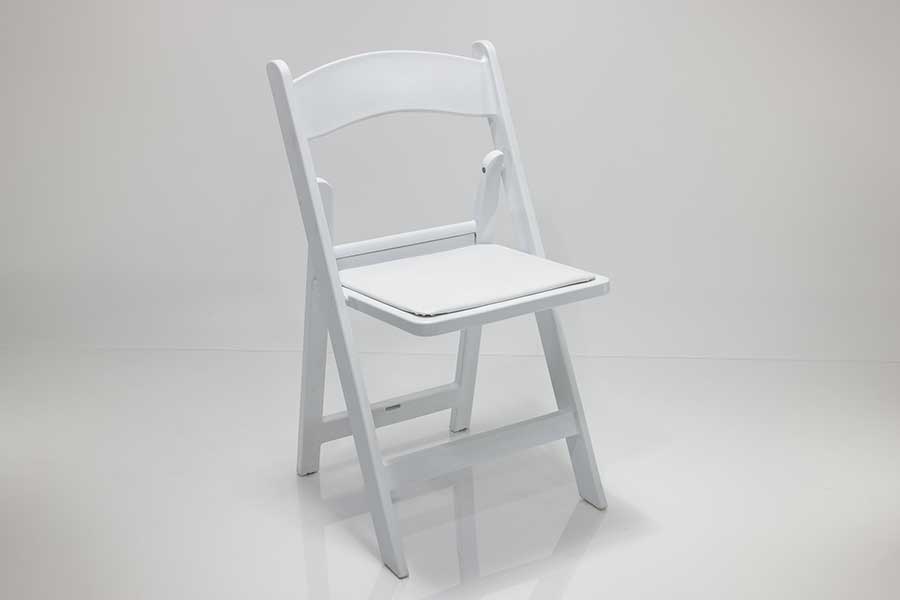 White Resin Folding Chair main image