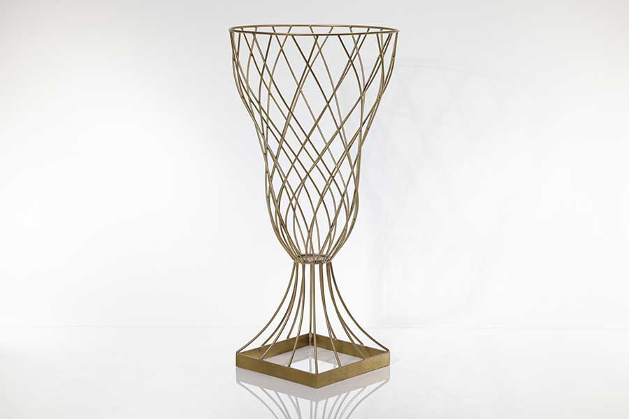 Large Gold Wire Floor Vase-image