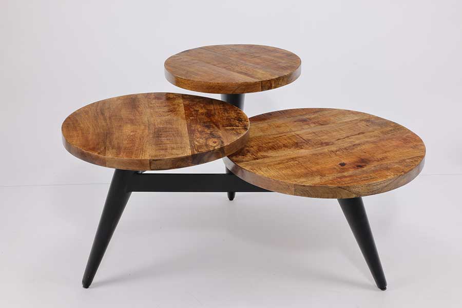 Wooden Trio Coffee Table-image