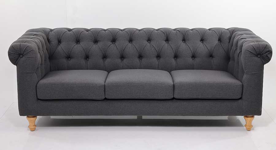 Gray Tufted Couch-image