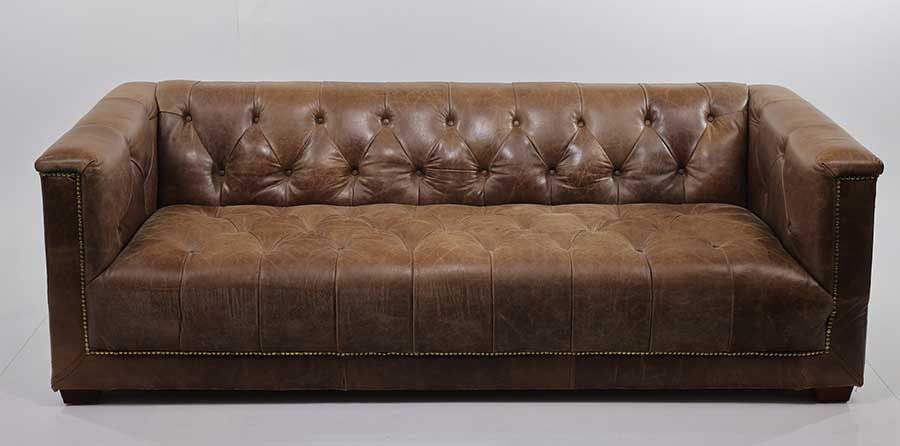 Brown Leather Couch main image