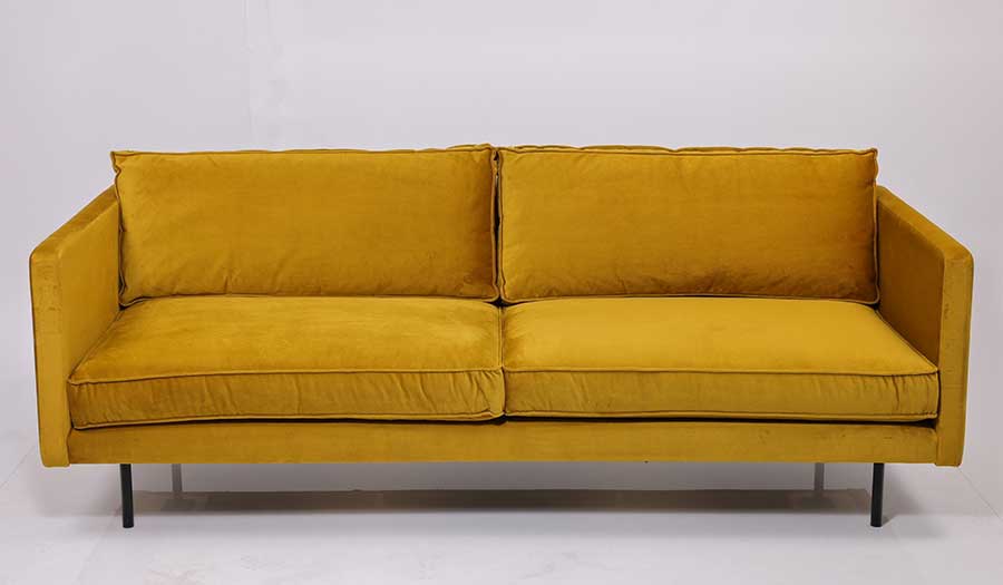 Mustard Velvet Couch-image